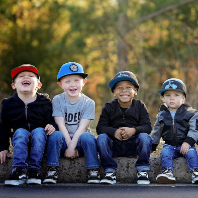 LB Threads athlete team in snapback hats for kids