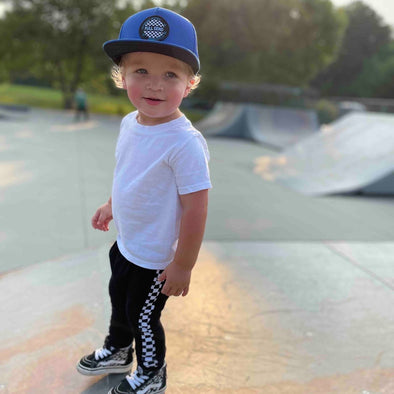 Connor blue snapback hat for babies, toddlers and kids from LB Threads